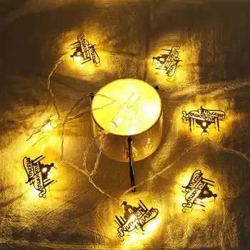 светодиодный светильник 3m Eid Ramadan Light Castle Pentagram Moon В форме керосиновой лампы с гирляндой для домашнего декора для свадьбы, Дня рождения, праздника
