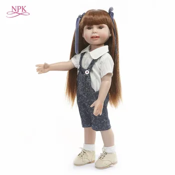 NPK Bebes reborn girl куклы 45 см всего тела силиконовые reborn baby victoria girl реалистичные детские подарочные игрушки куклы живые bonecas