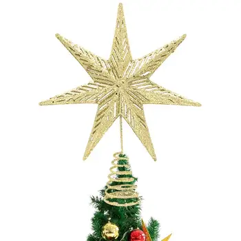 Рождественская звезда, елочный топпер, деревенская железная звезда, елочный топпер, Нежная звезда с полым верхом для рождественской елки в помещении