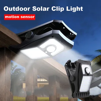 Солнечный светодиодный уличный фонарь с датчиком движения на открытом воздухе IP65 Водонепроницаемый походный фонарь для забора, настенной палубы, палатки для кемпинга, патио