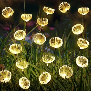 Солнечная лампа в виде медузы, танец ветра, солнечные фонари, уличные садовые водонепроницаемые фонари, светлячок, Солнечная садовая дорожка, декор газона