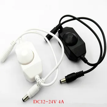 Сенсорный светодиодный диммер DC12V-24V 4A Контроллер сенсорного переключателя для светодиодного освещения 5050 3528 Черный, белый