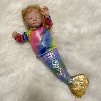 35 см Кукла-русалка Mishell с укоренившимися волосами, 3D-роспись, высококачественная роспись, Красивая кукла, подарок на день рождения для девочек