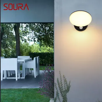 Современный индукционный настенный светильник SOURA классического стиля IP65, водонепроницаемый для помещений и улицы двойного назначения.