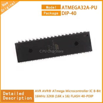 5 шт./лот Новая микросхема микроконтроллера ATMEGA32A-PU ATMEGA32A AVR AVR® ATmega 8-разрядная 16 МГц 32 КБ (16K x 16) со вспышкой 40-PDIP