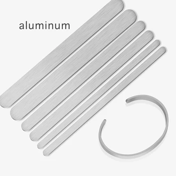 10 шт./лот, Пустая алюминиевая манжета, браслет 4 размера, простой браслет-стержень, браслет с гравировкой 