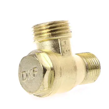 Металлический обратный клапан воздушного компрессора с наружной резьбой золотистого цвета