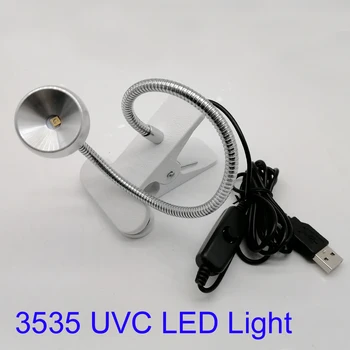USB-лампа ультрафиолетового отверждения LED Blacklight Gooseneck Light с зажимом УФ-светильник Black Light Lamp