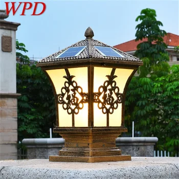 WPD Solar Outdoor Classic Post Light, Ретро Водонепроницаемая стойка, светодиодные настенные светильники для дома и сада