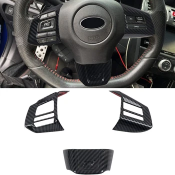 Для Subaru WRX/Sti 2014-2021 Аксессуары для отделки кнопок рулевого колеса автомобиля, ABS Углеродное волокно