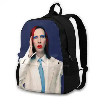 Brian Warner Mechanical Animals Mm Manson 3D Print Design Backpack Повседневная сумка Mm Brian Warner Charles Manson Mechanical Animals