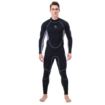 2 мм Тонкие гидрокостюмы из высокоэластичного неопрена Для мужчин, цельный солнцезащитный крем, сохраняющий тепло, костюм для подводного плавания, купальник для подводного плавания на все тело