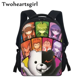 Twoheartsgirl Danganronpa, мультяшные школьные сумки для малышей, рюкзак для мальчиков и девочек, детский сад, Дети возвращаются в школу, мини-сумка для книг