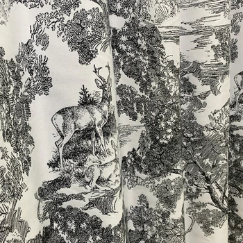 Модный Лесной олень, сплетенный из черной ткани 
