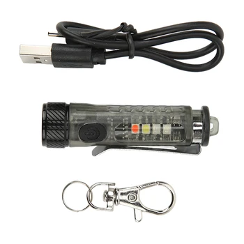 Мини-светодиодный фонарик с зажимом для ручки, водонепроницаемый брелок-фонарик IP65 для пеших прогулок в чрезвычайных ситуациях