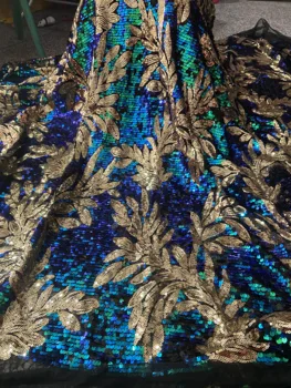 Новейшая Африканская Тюлевая ткань ручной работы с вышивкой бисером, Роскошное Алжирское кружевное вечернее платье для свадебной вечеринки