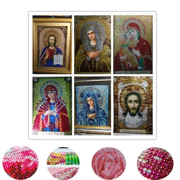 лучшая распродажа 2020 года картина с кристалалми и бриллиантами, вышитая крестиком, Православная церковь, 23 иконы для рождественского подарка zx
