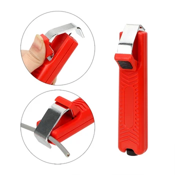 Нож для зачистки проводов с пластиковой ручкой, кабель из ПВХ, Мини-нож электрика, Регулируемый нож для зачистки кабеля 8-28 мм