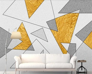 beibehang papel de parede 3d Абстрактные геометрические обои золотые линии светлые роскошные фоновые обои для детской комнаты