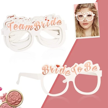 10шт Бумажные очки Team Bride, украшения для свадебной вечеринки, очки для новобрачных в душе