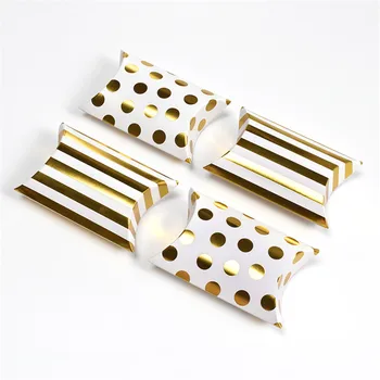 Подарочные коробки из крафт-бумаги 50шт, креативные бумажные коробки в форме подушки, коробки для конфет и драже, коробки для свадебной упаковки из крафт-бумаги, принадлежности для вечеринок