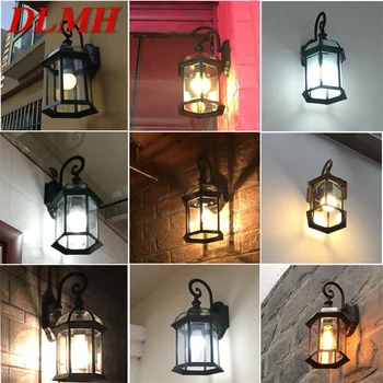 Наружные настенные бра DLMH, классическая светодиодная лампа в стиле ретро, водонепроницаемая для украшения домашнего прохода.