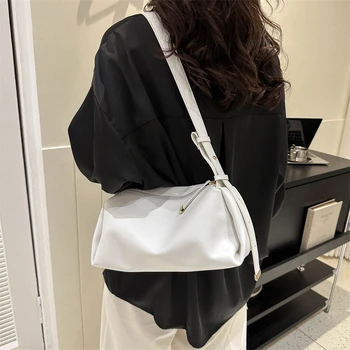 Роскошная Женская сумка из мягкой кожи, высококачественный кошелек, Дизайнерская сумка подмышками, Женская сумка через плечо, 2023Tote Bolsa feminina