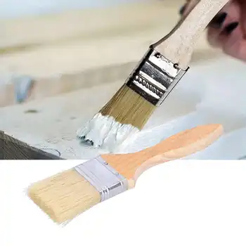 10 шт. Многофункциональная кисть 3 дюйма с деревянной ручкой для нанесения лаков, клеев и гипсовых красок