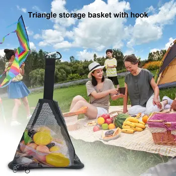 Наружные треугольные сумки-сетки на молнии для хранения, портативная складная сумка-органайзер для сушки, аксессуары для кемпинга