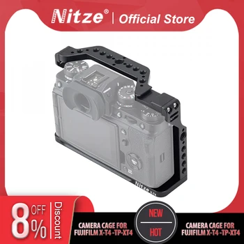 Корпус камеры Nitze TP-XT4 из алюминиевого сплава для Fujifilm X-T4 со встроенной QR-пластиной Arca Swiss и направляющей НАТО