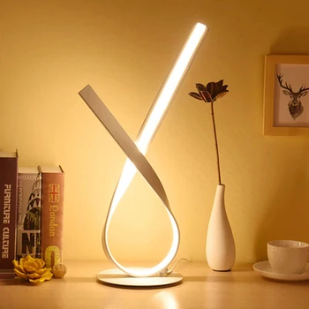 Настольная лампа, минималистичный круглый настольный светильник для спальни, гостиной
