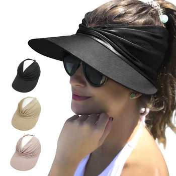 Женская кепка с открытым верхом, шляпа с солнцезащитным козырьком, дорожная Приморская пляжная шляпа для девочек, подростков, взрослых женщин d88