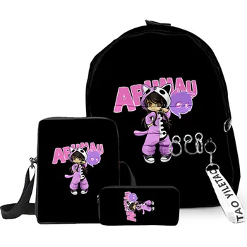 Рюкзак Aphmau с 3D-принтом, школьный ранец для учащихся начальной средней школы, мальчиков и девочек, школьная сумка из аниме Cosply, сумка через плечо, чехол для ручки