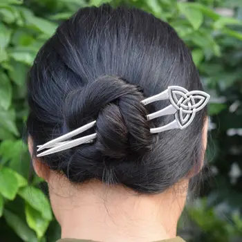 Кельтский узел Triquetra Палочка для волос hairstick женская шпилька Triquetra заколка для волос