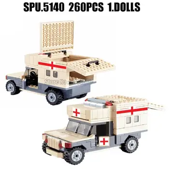 29011 260 шт., Военная машина скорой помощи, внедорожник, Армейский мальчик, строительный блок, 1 Игрушка для кукол