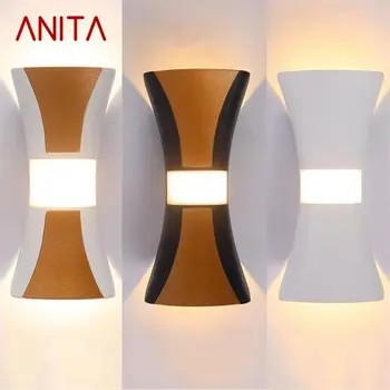 Современные уличные настенные светильники ANITA, светодиодные бра, простая лампа, водонепроницаемая Декоративная для дома, виллы на крыльце