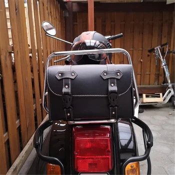 Универсальная мотоциклетная сумка сбоку от седла, багажная сумка из искусственной кожи, сумка для хранения инструментов для Harley Sportster Dyna Touring