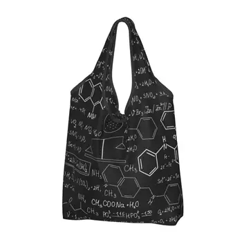 Наука и химия Женская повседневная сумка для покупок через плечо, большая вместительная сумка-тоут, портативная сумка для хранения, складные сумки