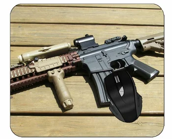 Профессиональный коврик для мыши, оружейный пистолет Colt Ar-15, нескользящий резиновый коврик для мыши