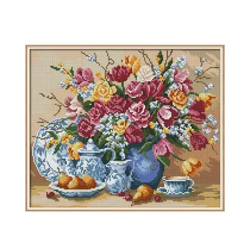 Фруктовая тарелка и ваза Набор для вышивания крестиком с алмазной росписью Квадратная круглая дрель для вышивания рукоделие ручной работы своими руками