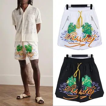 2023SS, Весна/Лето, Новый американский модный бренд для Хай-Стрит, Мужские свободные спортивные шорты с буквенным принтом.