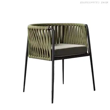 Индивидуальный Скандинавский Ротанговый стул Для ресторана, Уличный стол и стул, Комбинация мебели для двора, Дизайнерский Балкон для отдыха