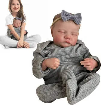 Силиконовая куколка-19-дюймовая имитация детских кукол | реалистичных спящих кукол, которые выглядят настоящими, ручной работы, утяжеленные