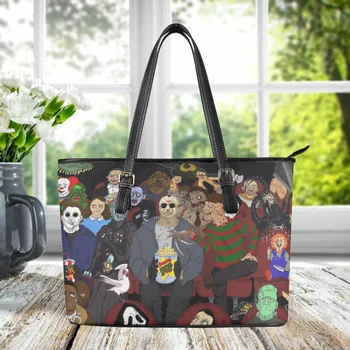 Модные женские сумки Horror Friends, новые дорожные сумки с длинным плечевым ремнем, большие вместительные повседневные сумки-тоут, подарок ко Дню матери