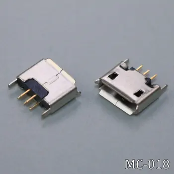 10шт вертикальных 5-контактных разъемов MICRO Mini USB с гнездом на 180 градусов и прямым подключаемым USB-разъемом 5P