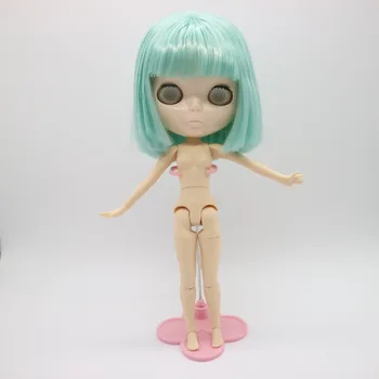 Без чипов для глаз совместное тело обнаженная кукла Блит с зелеными волосами для поделок 20171014