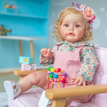 NPK 60 СМ Sue-sue Наивысшего Качества Возрожденная Малышка Принцесса Ручная Роспись 3D Тон Кожи Коллекционная Художественная Кукла Подарки для Девочек
