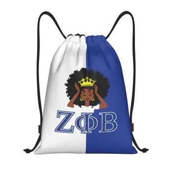 Женская сумка на шнурке Zeta Phi Beta, Женская мужская легкая сумка с греческой буквой ZOB 1920, рюкзак для хранения в спортивном зале