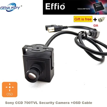 Мини-Камера для Обгона автомобиля с высоким разрешением CCTV CCD Effio-E 700TVL с Длиннофокусным объективом 25 мм/35 мм, Коробка безопасности OSD Cam