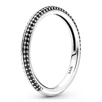Оригинальное кольцо Moments Pan ME Pave Для женщин из стерлингового серебра 925 пробы, свадебный подарок, модные украшения